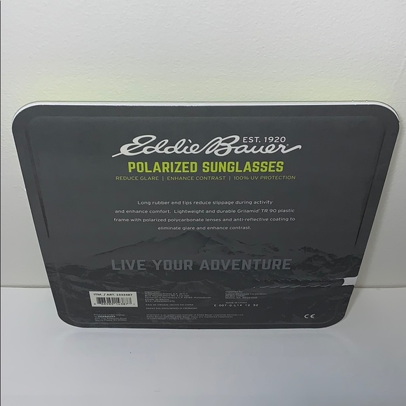 Eddie Bauer Unisex Polarized Sunglasses, Black - Picture 8 of 10